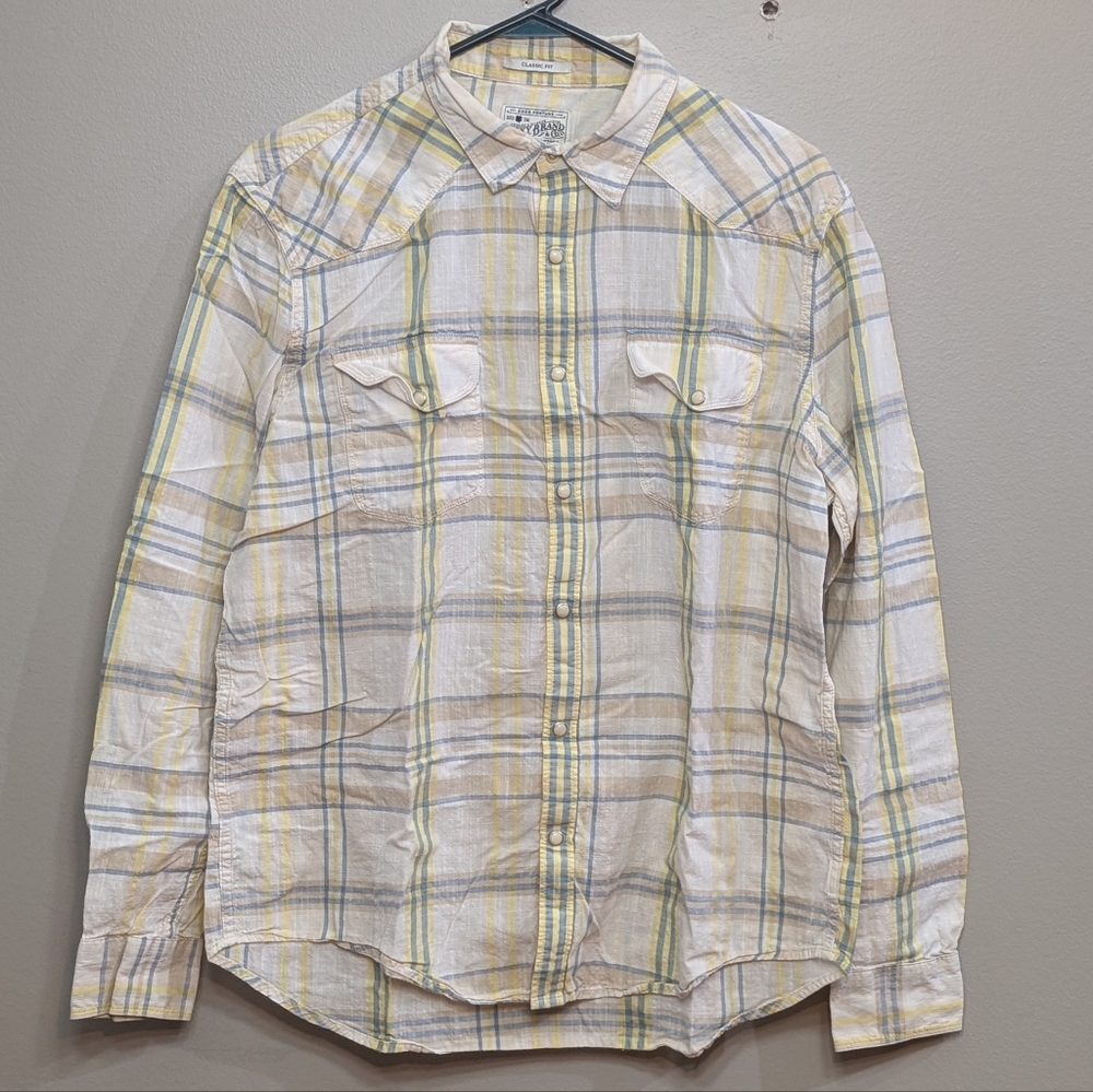 Lucky Plaid Button-Up size Large